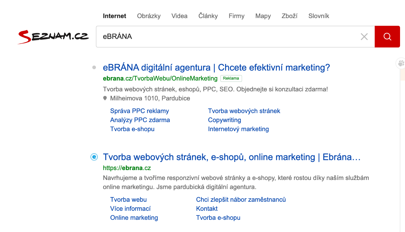 Kampaně ve vyhledávací síti