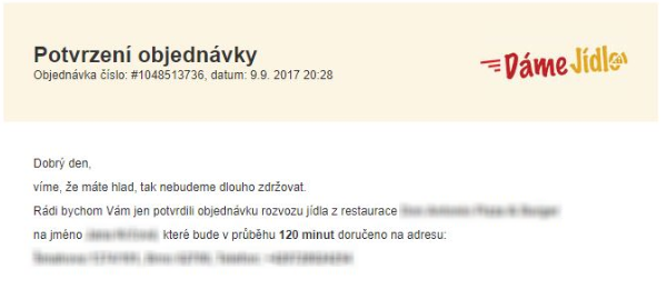 Příklady originálních e-mailů